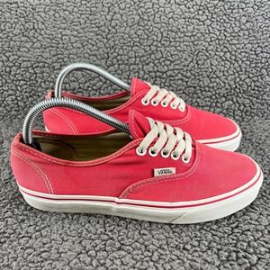 Vans Shoes Unisex Adult W9.5 M8 Red White Authentic Canvas Skate Sneakers